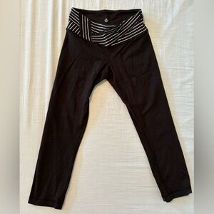 LuluLemon crop black leggings size 4